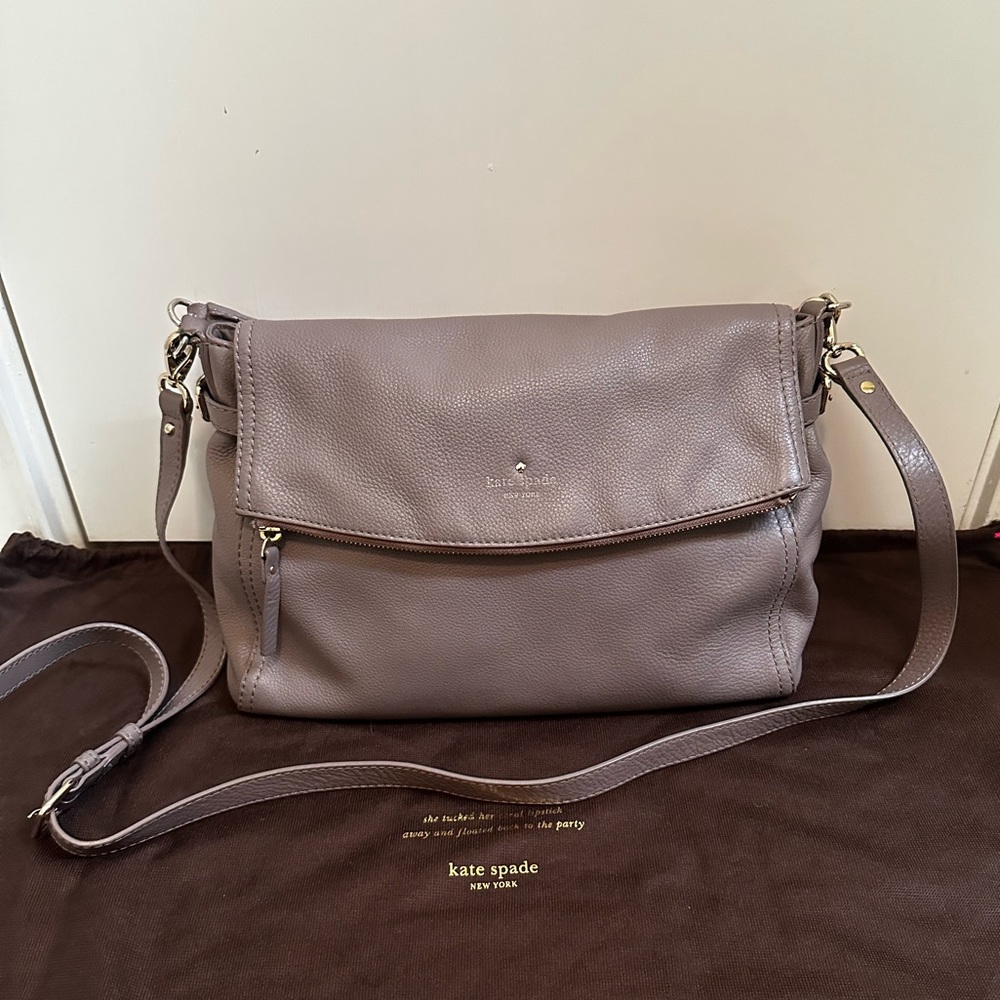 Kate Spade large taupe crossbody